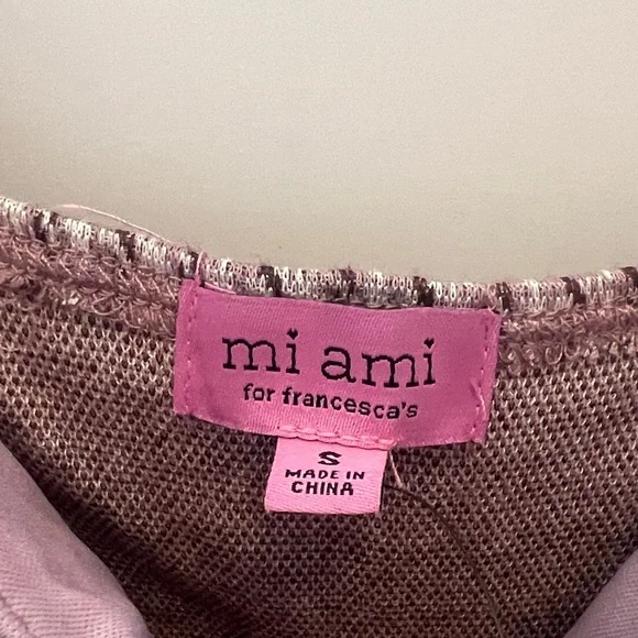 Mi Ami purple & Cream Houndstooth Mini Dress - Picture 2 of 2